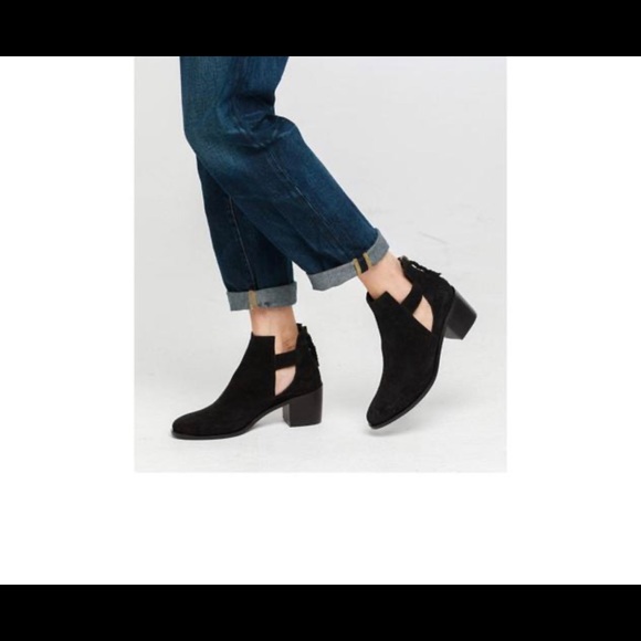 Black Suede Bootie - Picture 2 of 3